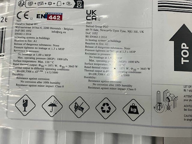 Henrad 0598052226 paneelradiator softline eco l 500-22-2600 links 3643w - afbeelding 5 van  8