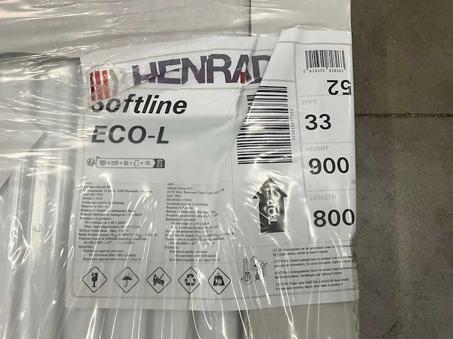 Henrad 0598093308 paneelradiator softline eco l 900-33-800 links 2544w (2x) - afbeelding 6 van  8