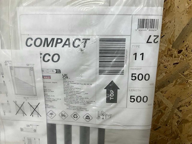 Henrad paneelradiator compact line 500-11-500 373w - afbeelding 2 van  2