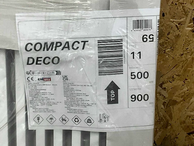 Henrad paneelradiator compact line 500-11-900 671w - afbeelding 1 van  2