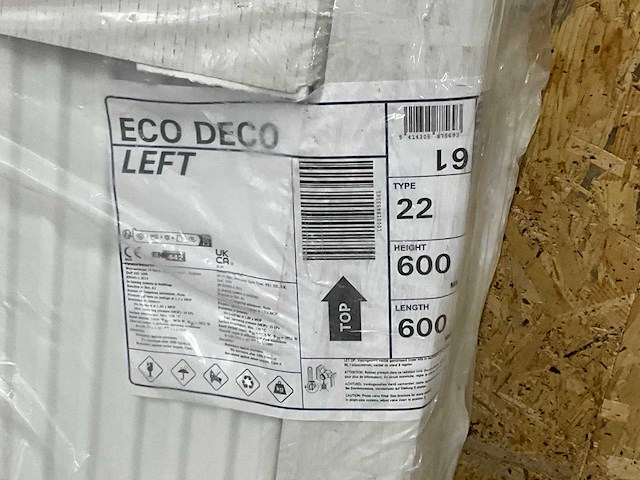 Henrad paneelradiator everest line eco l 600-22-600 links 922w - afbeelding 2 van  3