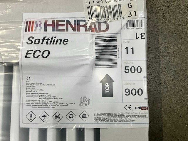 Henrad paneelradiator softline eco 500-11-900 750w (20x) - afbeelding 3 van  5