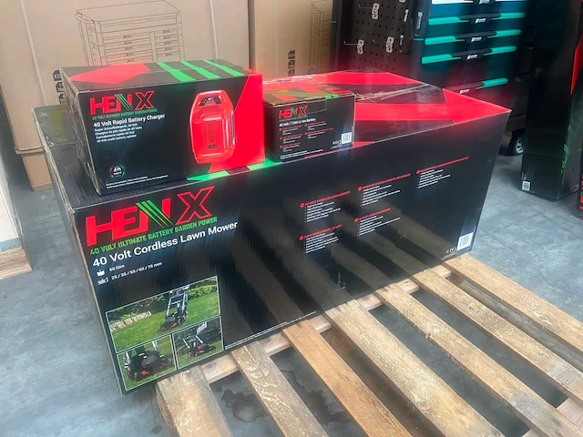 Henx - h36gc20 - grasmaaier met 7,5ah accu en snellader - afbeelding 3 van  5
