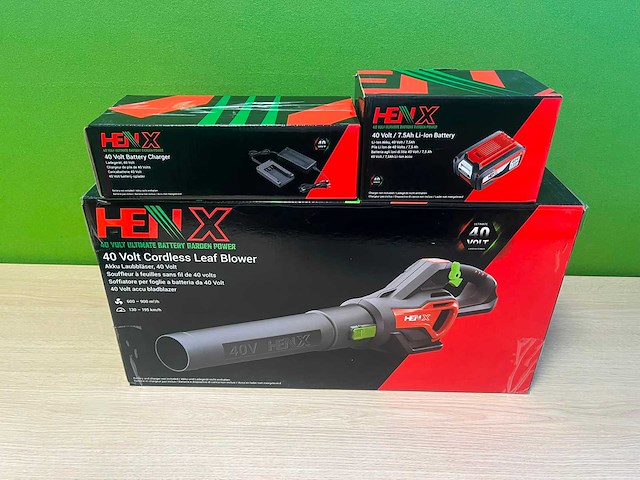 Henx - hand bladblazer met 7,5ah accu en lader - afbeelding 4 van  6