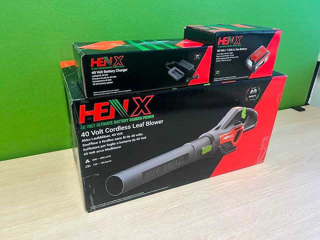 Henx - hand bladblazer met 7,5ah accu en lader - afbeelding 1 van  4