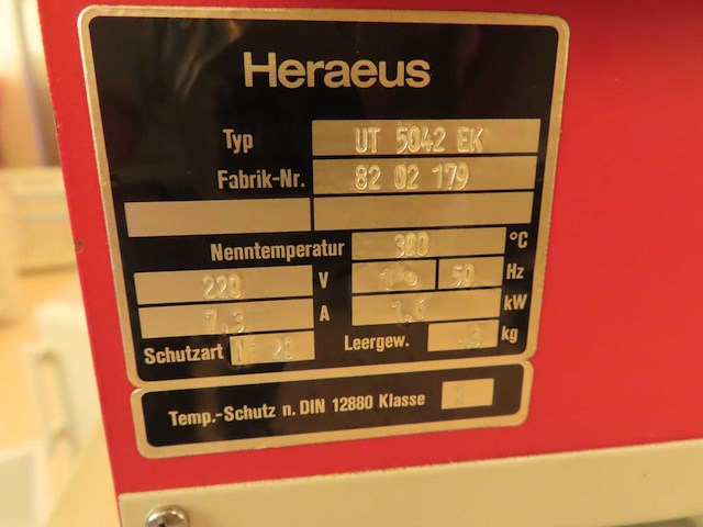 Heraeus - ut 5042 ek - laboratoriumoven - afbeelding 5 van  6