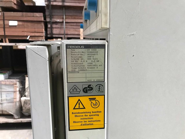 Heraeus - ut 6420 - laboratoriumoven - afbeelding 11 van  12