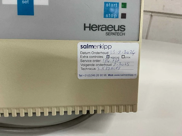 Heraeus labofuge 200 centrifuge - afbeelding 3 van  8