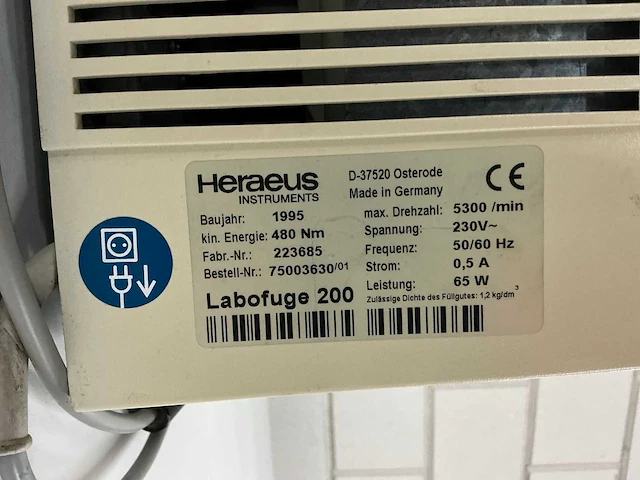 Heraeus labofuge 200 centrifuge - afbeelding 6 van  8
