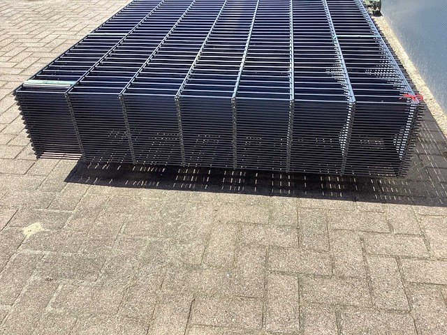 Heras - 6/5/6 - dubbelstaafs hekwerk antraciet 143cm hoog (30x) - afbeelding 4 van  9