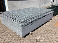 Heras - 6/5/6 - dubbelstaafs hekwerk gegalvaniseerd 163cm hoog (54x)