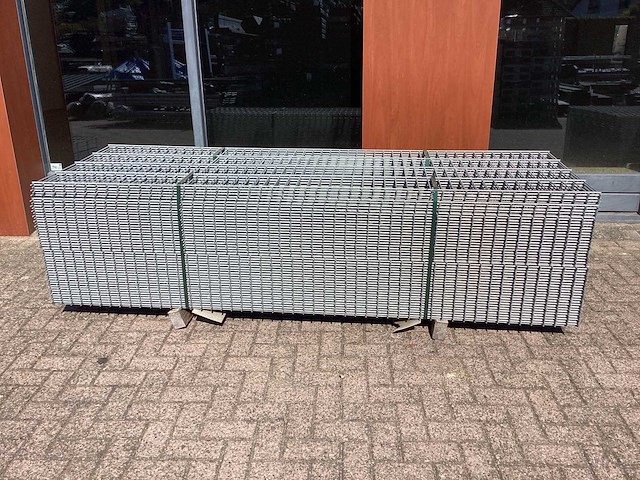 Heras - 6/5/6 - dubbelstaafs hekwerk gegalvaniseerd 83cm hoog, (50x) - afbeelding 2 van  9
