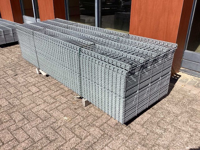 Heras - 6/5/6 - dubbelstaafs hekwerk gegalvaniseerd 83cm hoog, (50x) - afbeelding 3 van  9