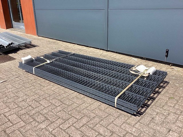 Heras - 8/6/8 - dubbelstaafs hekwerk antraciet 1030 hoog (9x) - afbeelding 3 van  7