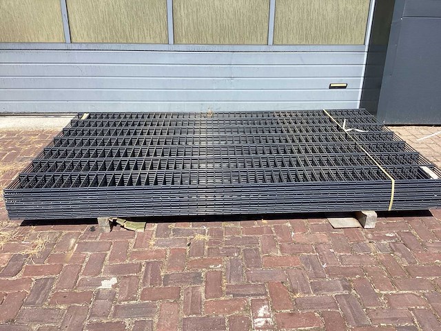 Heras - 8/6/8 - dubbelstaafs hekwerk antraciet 143cm hoog (15x) - afbeelding 2 van  9