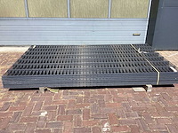 Heras - 8/6/8 - dubbelstaafs hekwerk antraciet 143cm hoog (15x) - afbeelding 2 van  9