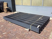Heras - 8/6/8 - dubbelstaafs hekwerk antraciet 143cm hoog (15x) - afbeelding 3 van  9