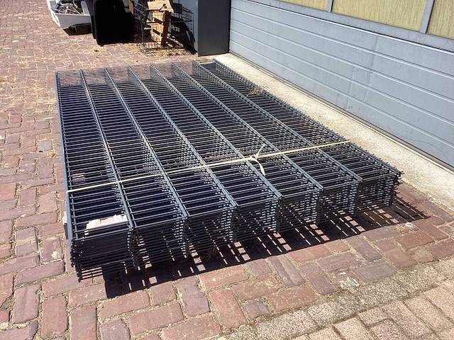 Heras - 8/6/8 - dubbelstaafs hekwerk antraciet 143cm hoog (15x) - afbeelding 4 van  9
