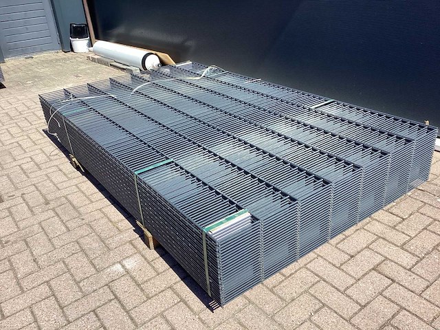 Heras - 8/6/8 - dubbelstaafs hekwerk antraciet 143cm hoog (25x) - afbeelding 4 van  10