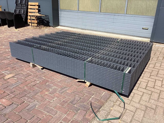 Heras - 8/6/8 - dubbelstaafs hekwerk antraciet 163cm hoog (25x) - afbeelding 5 van  11