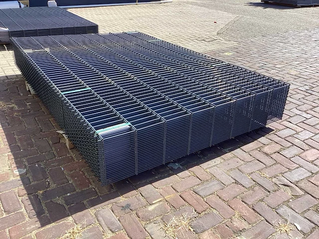 Heras - 8/6/8 - dubbelstaafs hekwerk antraciet 163cm hoog (25x) - afbeelding 7 van  8