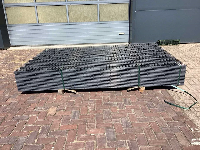 Heras - 8/6/8 - dubbelstaafs hekwerk antraciet 163cm hoog (25x) - afbeelding 4 van  11