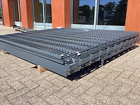 Heras - 8/6/8 - dubbelstaafs hekwerk antraciet 203cm hoog (15x) paar aangezaagt - afbeelding 3 van  8