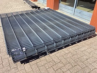 Heras - 8/6/8 - dubbelstaafs hekwerk antraciet 203cm hoog (15x) paar aangezaagt - afbeelding 4 van  8