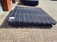 Heras - 8/6/8 - dubbelstaafs hekwerk antraciet 203cm hoog (15x) paar aangezaagt - afbeelding 6 van  8