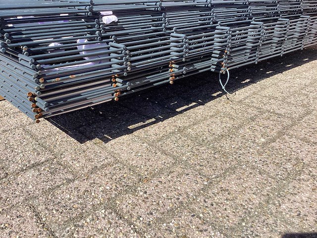 Heras - 8/6/8 - dubbelstaafs hekwerk antraciet 203cm hoog (15x) paar aangezaagt - afbeelding 8 van  8