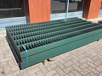 Heras - 8/6/8 - dubbelstaafs hekwerk donkergroen 123cm hoog (25x)