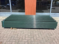 Heras - 8/6/8 - dubbelstaafs hekwerk donkergroen 123cm hoog (25x) - afbeelding 3 van  10