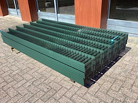Heras - 8/6/8 - dubbelstaafs hekwerk donkergroen 123cm hoog (25x) - afbeelding 4 van  10