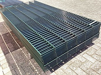 Heras - 8/6/8 - dubbelstaafs hekwerk donkergroen 123cm hoog (25x) - afbeelding 7 van  10