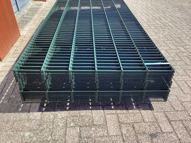 Heras - 8/6/8 - dubbelstaafs hekwerk donkergroen 123cm hoog (25x) - afbeelding 8 van  10