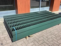 Heras - 8/6/8 - dubbelstaafs hekwerk donkergroen 123cm hoog (25x)