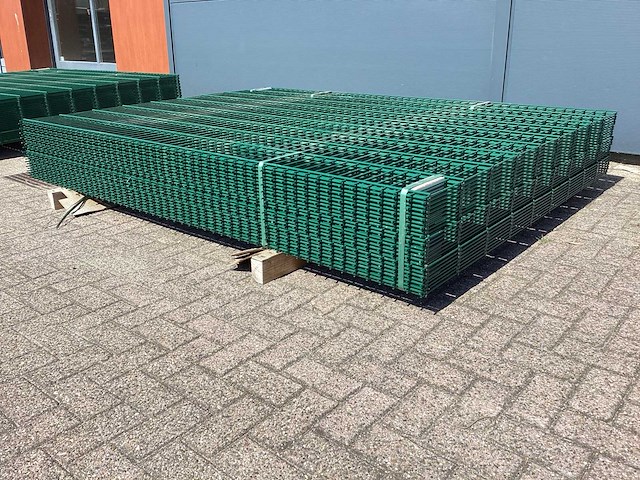 Heras - 8/6/8 - dubbelstaafs hekwerk donkergroen 183cm hoog (25x) - afbeelding 3 van  8