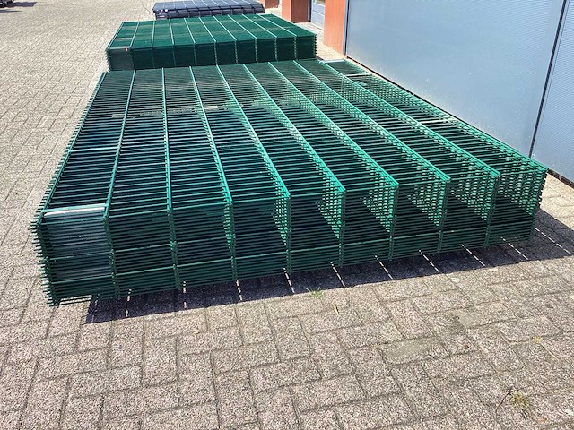 Heras - 8/6/8 - dubbelstaafs hekwerk donkergroen 183cm hoog (25x) - afbeelding 4 van  8