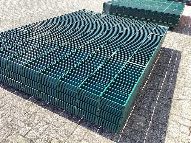 Heras - 8/6/8 - dubbelstaafs hekwerk donkergroen 183cm hoog (25x) - afbeelding 5 van  8