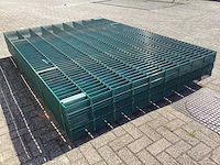 Heras - 8/6/8 - dubbelstaafs hekwerk donkergroen 183cm hoog (25x) - afbeelding 6 van  8