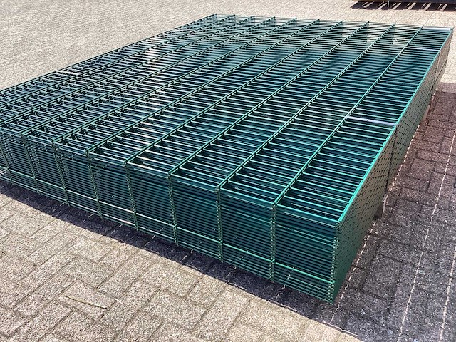 Heras - 8/6/8 - dubbelstaafs hekwerk donkergroen 203cm hoog (25x) - afbeelding 4 van  9