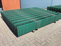 Heras - 8/6/8 - dubbelstaafs hekwerk donkergroen 203cm hoog (25x) - afbeelding 1 van  9