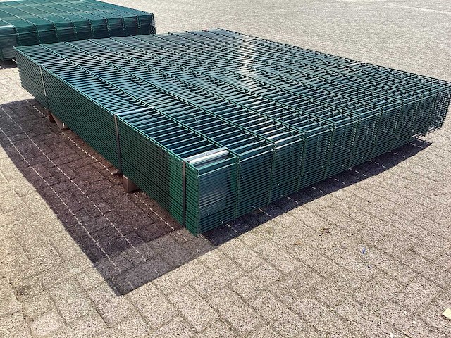 Heras - 8/6/8 - dubbelstaafs hekwerk donkergroen 203cm hoog (25x) - afbeelding 5 van  9