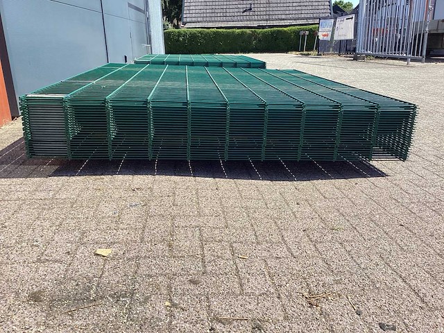 Heras - 8/6/8 - dubbelstaafs hekwerk donkergroen 203cm hoog (25x) - afbeelding 6 van  9