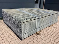 Heras - 8/6/8 - dubbelstaafs hekwerk gegalvaniseerd 183cm hoog (50x) - afbeelding 1 van  10