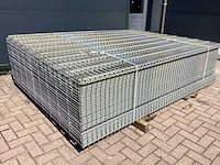 Heras - 8/6/8 - dubbelstaafs hekwerk gegalvaniseerd 183cm hoog (50x) - afbeelding 1 van  10