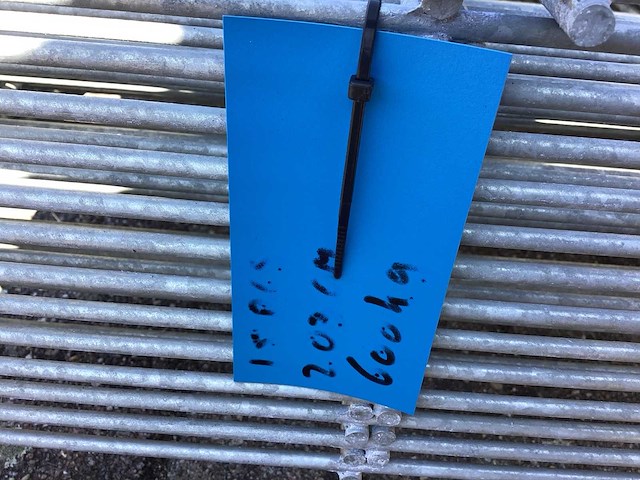 Heras - 8/6/8 - dubbelstaafs hekwerk gegalvaniseerd 203cm hoog (15x) - afbeelding 9 van  9