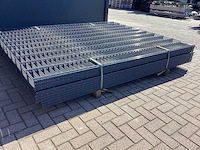 Heras - 8/6/8 - dubbelstaafs hekwerk gegalvaniseerd 203cm hoog (23x) paar aangezaagt