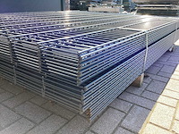 Heras - 8/6/8 - dubbelstaafs hekwerk gegalvaniseerd 203cm hoog (23x) paar aangezaagt - afbeelding 9 van  12