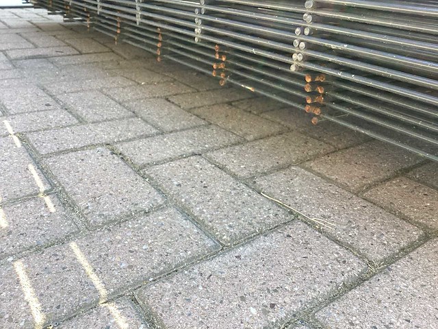 Heras - 8/6/8 - dubbelstaafs hekwerk gegalvaniseerd 203cm hoog (23x) paar aangezaagt - afbeelding 11 van  12